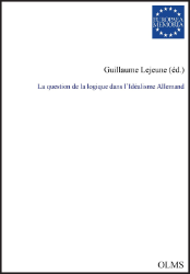 La question de la logique dans l'Idéalisme Allemand