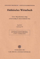 Hethitisches Wörterbuch. Band II: E. Lieferung 9-10