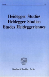 Heidegger Studies/Heidegger Studien/Etudes Heideggeriennes. Vol. 9
