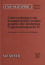 Untersuchungen zur kommerziellen Lexikographie der deutschen Gegenwartssprache II