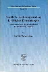 Staatliche Rechnungsprüfung kirchlicher Einrichtungen,