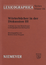 Wörterbücher in der Diskussion III