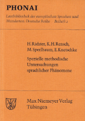 Spezielle methodische Untersuchungen sprachlicher Phänomene