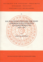 Die politische Stellung der Sikhs innerhalb der indischen Nationalbewegung 1935 - 1947