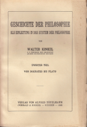Geschichte der Philosophie als Einleitung in das System der Philosophie. Band II