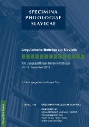 Linguistische Beiträge zur Slavistik XXI