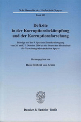 Defizite in der Korruptionsbekämpfung und der Korruptionsforschung