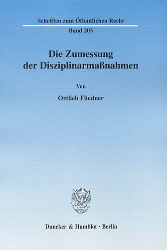 Die Zumessung der Disziplinarmassnahmen