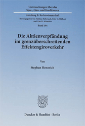 Die Aktienverpfändung im grenzüberschreitenden Effektengiroverkehr