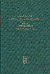 Katalog der Sammlung van Hoboken. Band 13: Franz Schubert. Werke Opus 1-106