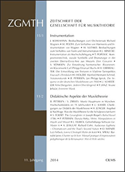 ZGMTH. Zeitschrift der Gesellschaft für Musiktheorie. 11. Jahrgang 2014