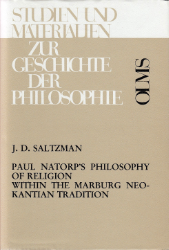 Paul Natorp's Philosophy of Religion within the Marburg Neokantian Tradition