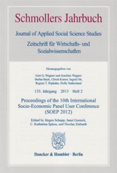 Proceedings of the 10th International Socio-Economic Panel User Conference (SOEP 2012)