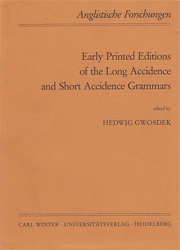 Early Printed Editions of the Long Accidence and Short Accidence Grammars