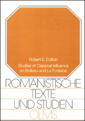 Studies of Classical Influence on Boileau and La Fontaine