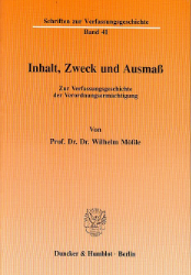 Inhalt, Zweck und Ausmaß