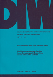 Die Einkommenslage der Familien in der Bundesrepublik Deutschland in den Jahren 1973 und 1981