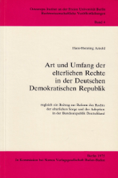 Art und Umfang der elterlichen Rechte in der Deutschen Demokratischen Republik