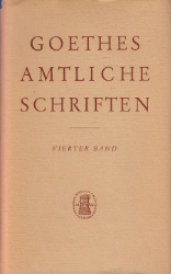 Goethes Amtliche Schriften. Band 4: Register