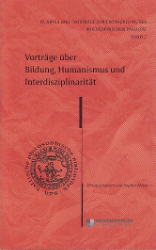 Buchcover Vorträge über Bildung, Humanismus und Interdisziplinarität