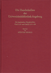 Lateinische mittelalterliche Handschriften in Folio der Universitätsbibliothek Augsburg