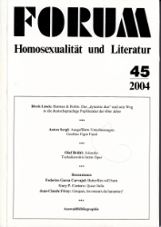 Forum Homosexualität und Literatur. Nr. 45 - 2004