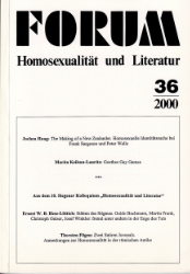 Forum Homosexualität und Literatur. Nr. 36 - 2000