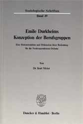 Emile Durkheims Konzeption der Berufsgruppen
